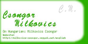 csongor milkovics business card